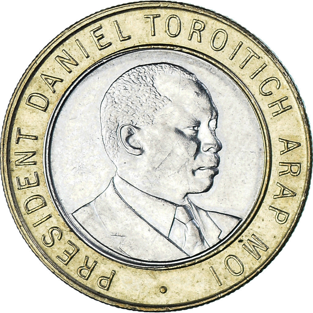 Munten, Kenia, 10 Shillings, 1997, British Royal Mint, PR, Bi-Metallic, KM:27