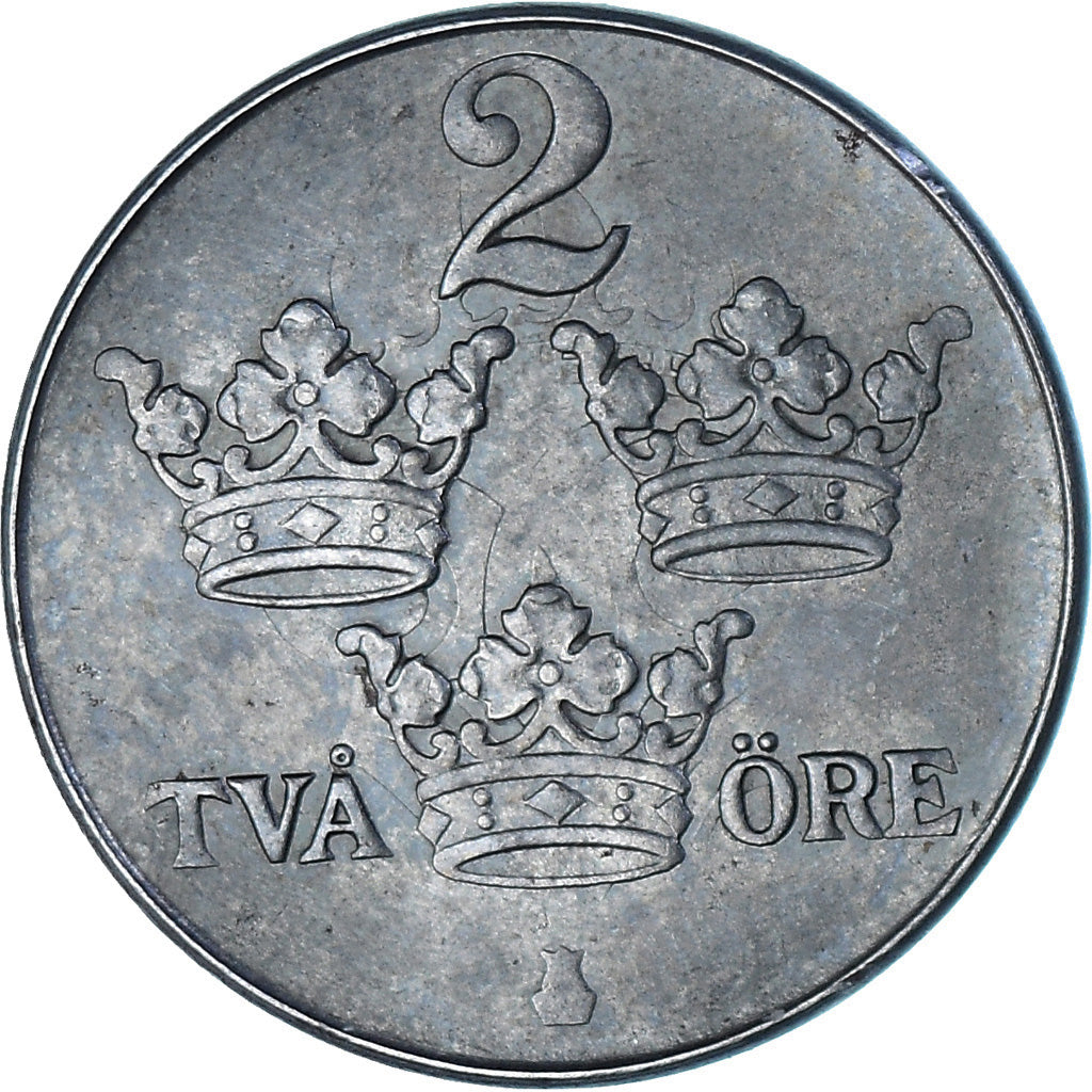 Moneta, Szwecja, Gustaf V, 2 Öre, 1950, EF(40-45), Żelazo, KM:811