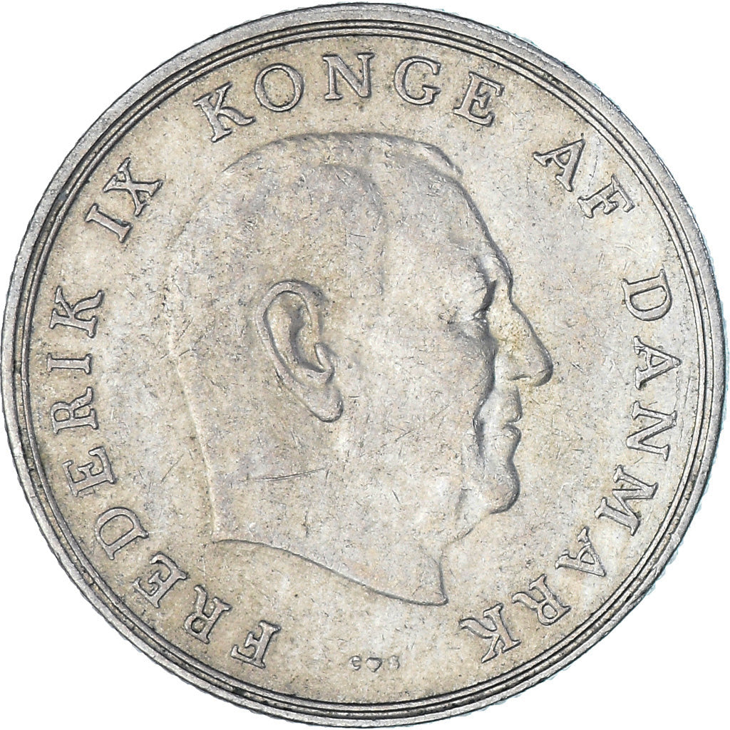 Coin, Denmark, Frederik IX, Krone, 1962, Copenhagen, EF(40-45), Copper-nickel