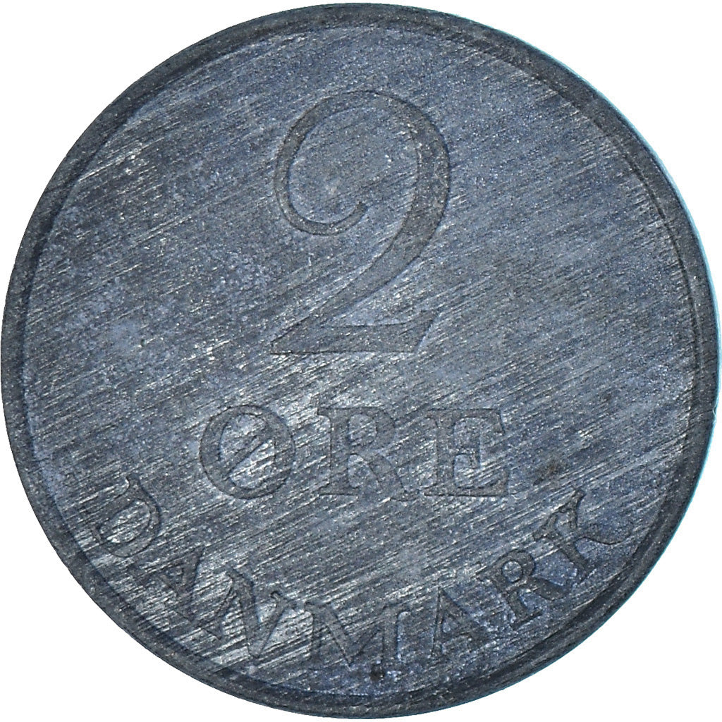 Coin, Denmark, Frederik IX, 2 Öre, 1965, Copenhagen, AU(50-53), Zinc, KM:840.2
