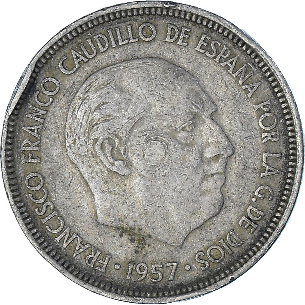 Munten, Spanje, Caudillo and regent, 5 Pesetas, 1964, FR+, Cupro-nikkel, KM:786