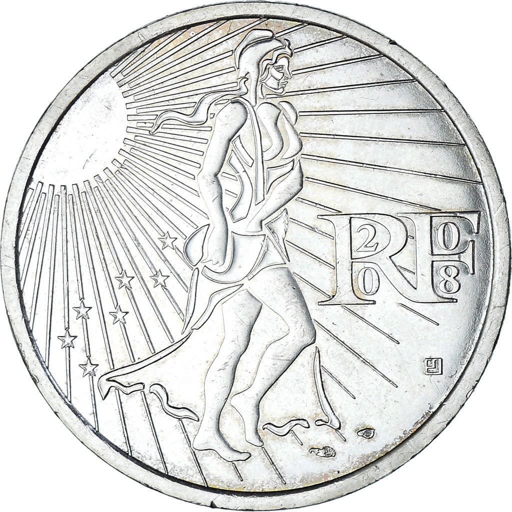 Francia, 15 Euro, 2008, Semeuse, EBC, Plata, Gadoury:2, KM:1535