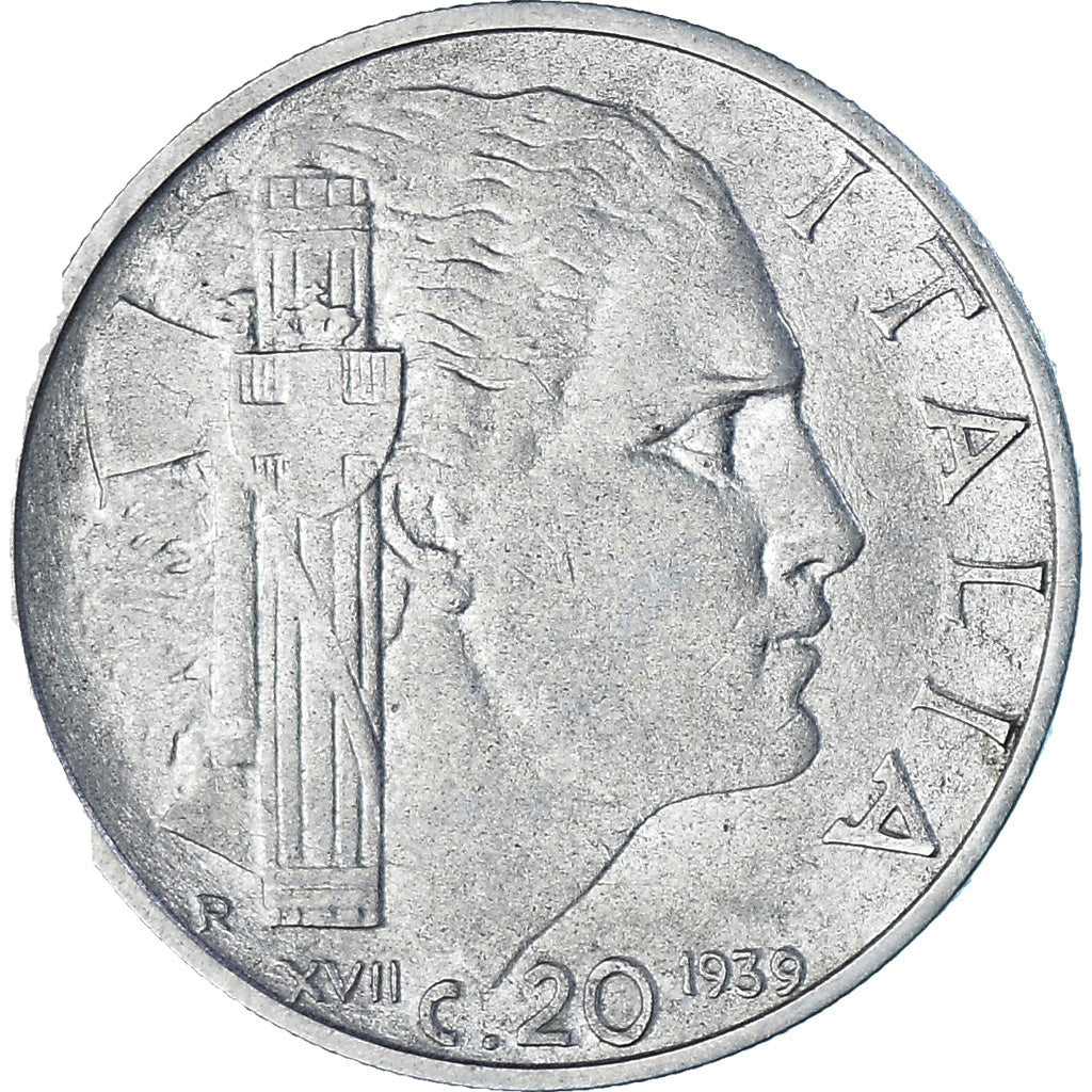 Coin, Italy, Vittorio Emanuele III, 20 Centesimi, 1939, Rome, EF(40-45)
