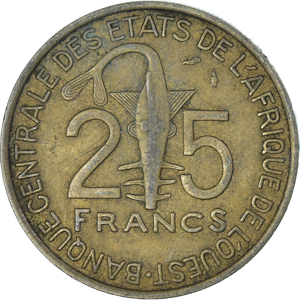 Münze, West African States, 25 Francs, 1978, SS, Aluminum-Bronze, KM:5
