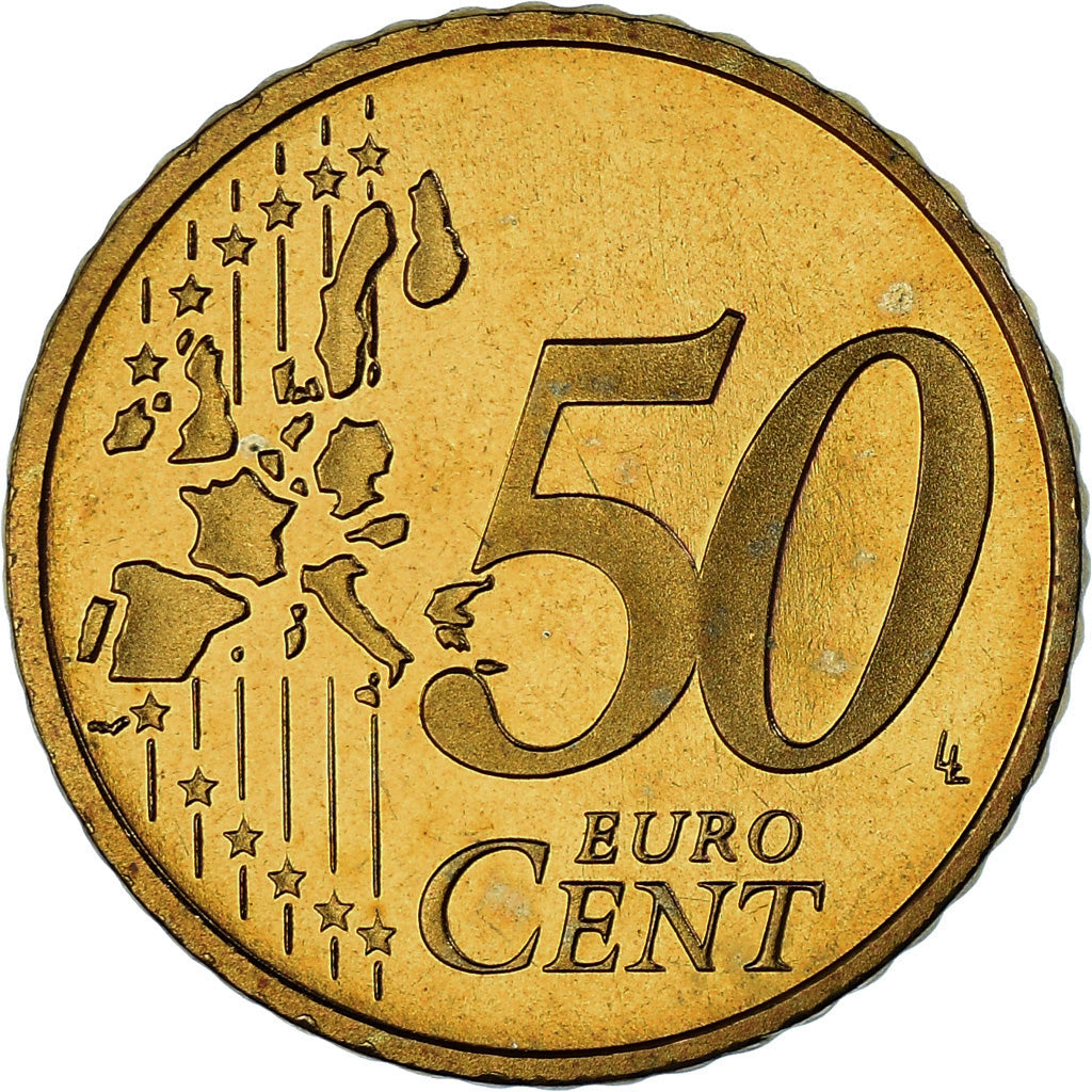 Niederlande, 50 Euro Cent, 2002, Utrecht, STGL, Messing, KM:239