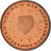 Paesi Bassi, 2 Euro Cent, 2002, Utrecht, FDC, Acciaio placcato rame, KM:235