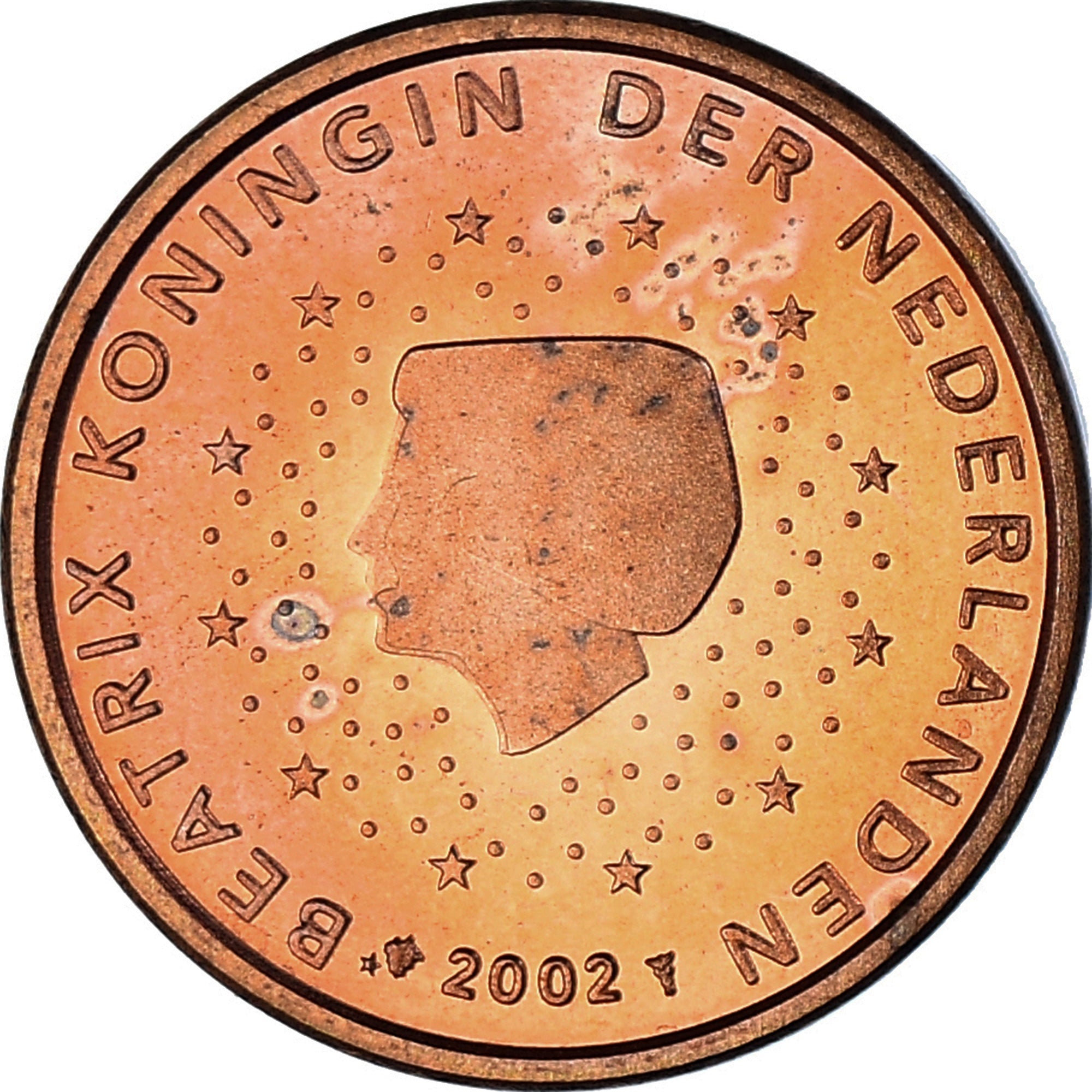 Niederlande, Euro Cent, 2002, STGL, Copper Plated Steel