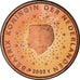 Niederlande, Euro Cent, 2002, STGL, Copper Plated Steel