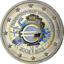 GERMANY - FEDERAL REPUBLIC, 2 Euro, 2012, Colourized, MS(63), Bi-Metallic