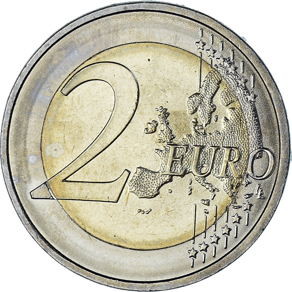 GERMANY - FEDERAL REPUBLIC, 2 Euro, 2012, Colourized, MS(63), Bi-Metallic