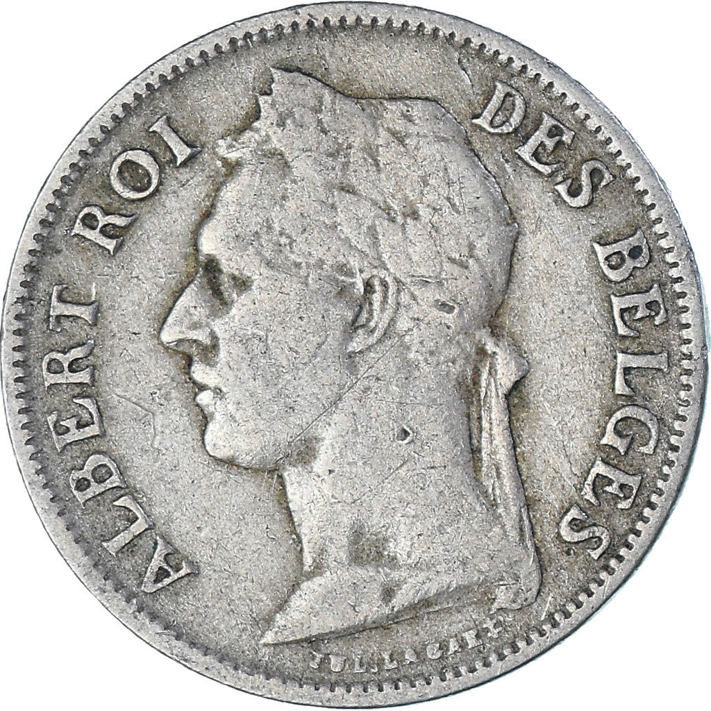 Coin, Belgian Congo, Albert I, 50 Centimes, 1929, EF(40-45), Copper-nickel