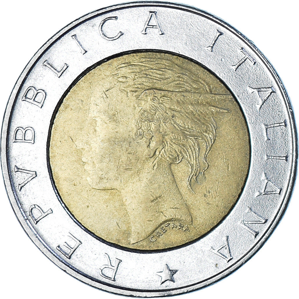Moneta, Włochy, 500 Lire, 1996, Rome, EF(40-45), Bimetaliczny, KM:181
