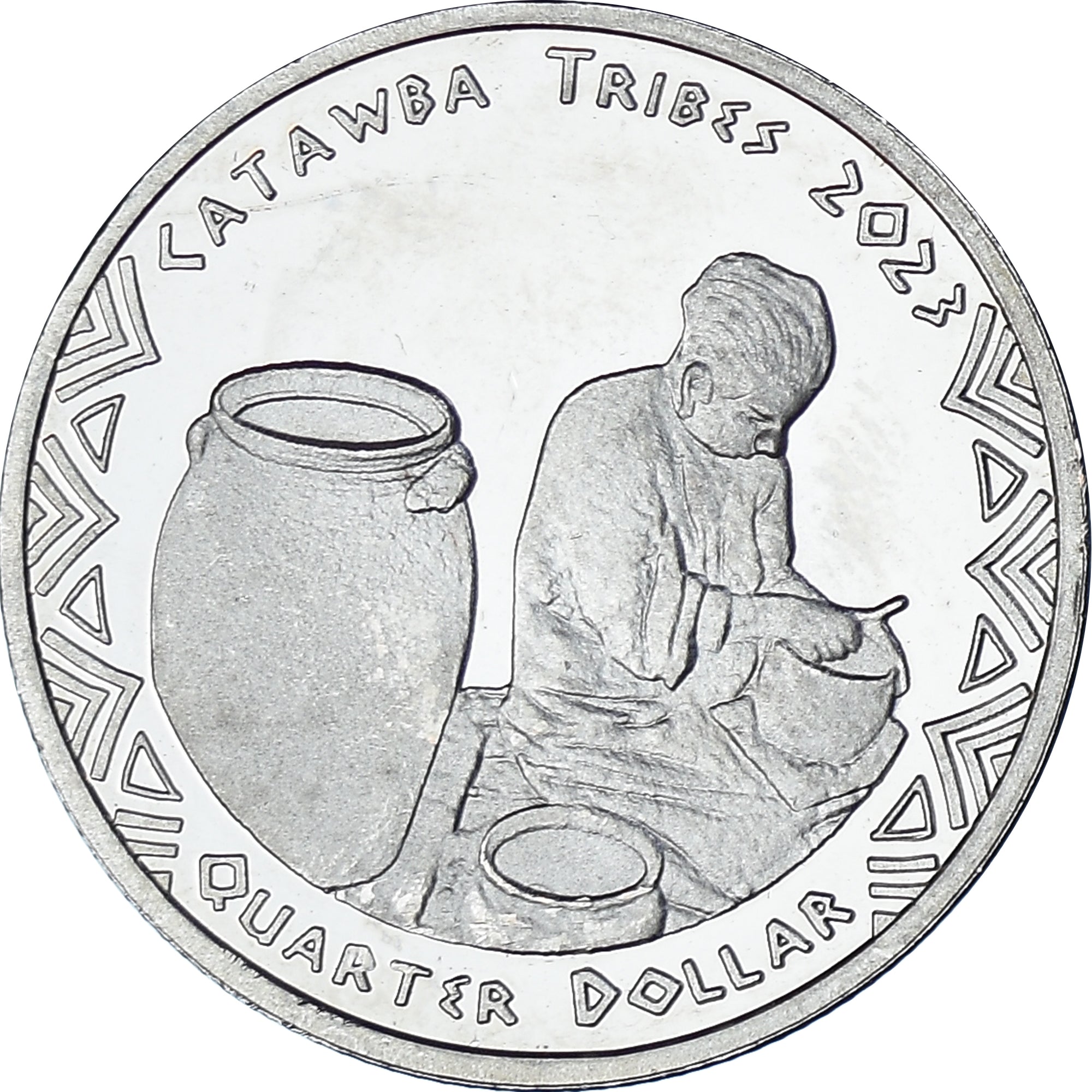 Coin, United States, quarter dollar, 2023, U.S. Mint, Catawba tribes.BE, MS(63)