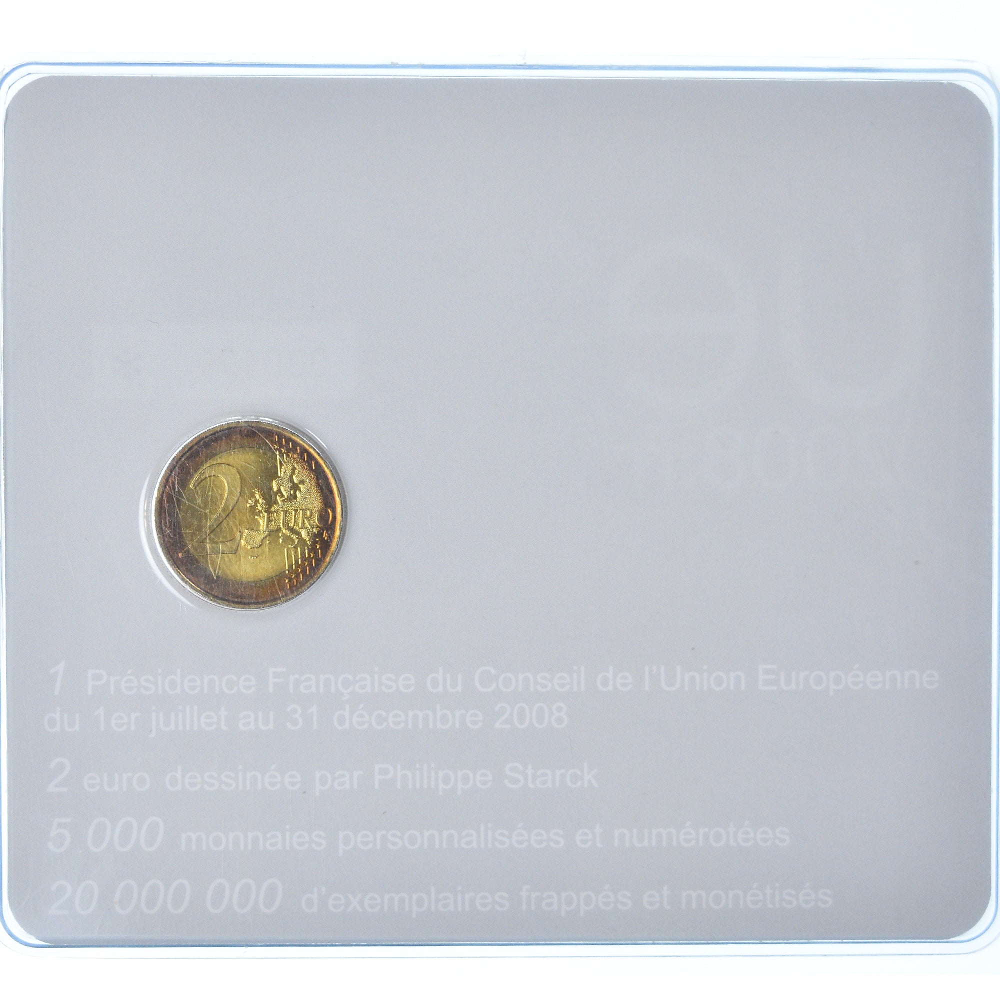 France, 2 Euro, 2008, Monnaie de Paris, 2 EUROS STARCK COLORISES 2008 2 EURO