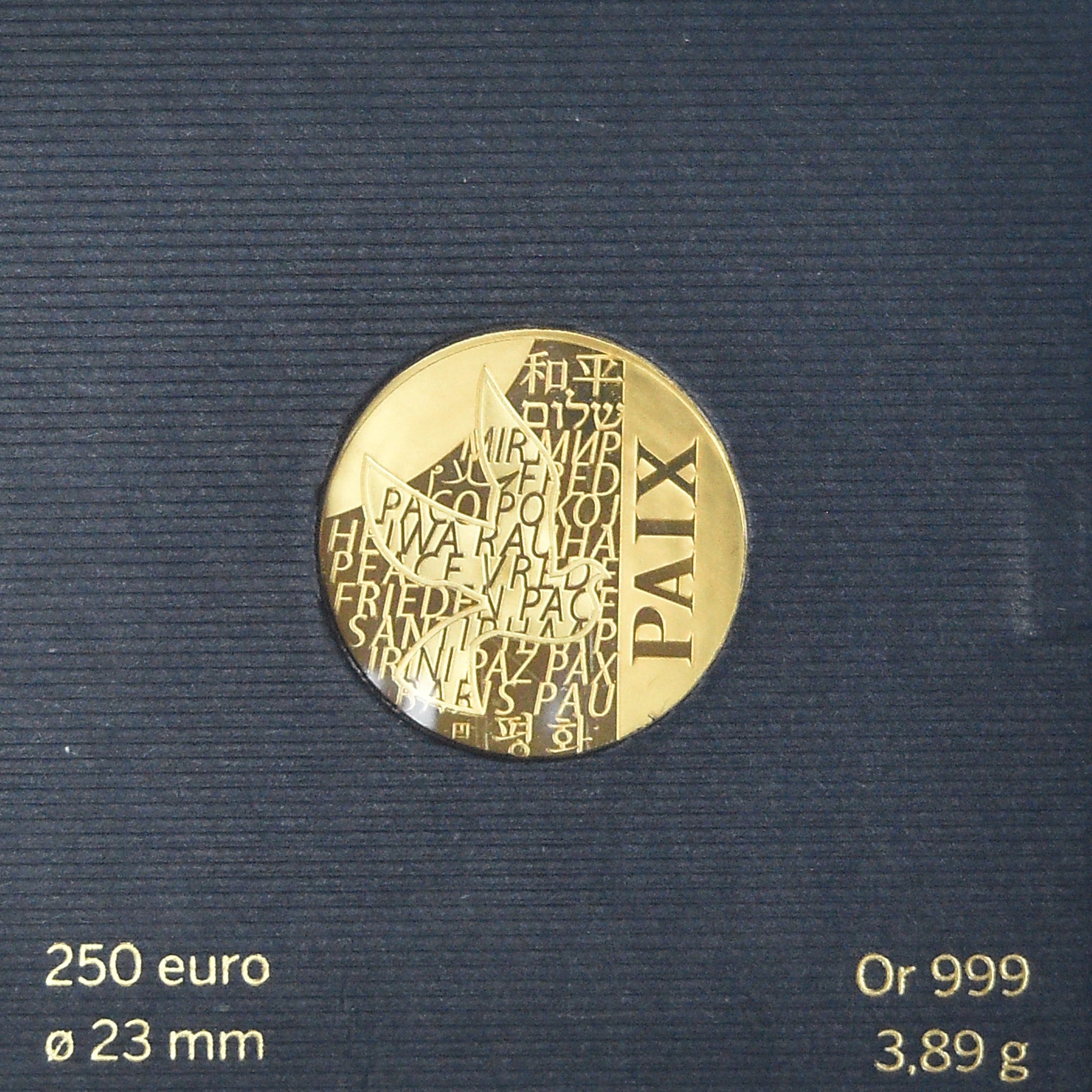 Frankreich, Monnaie de Paris, 250 Euro, Paix, 2013, Paris, BE, STGL, Gold