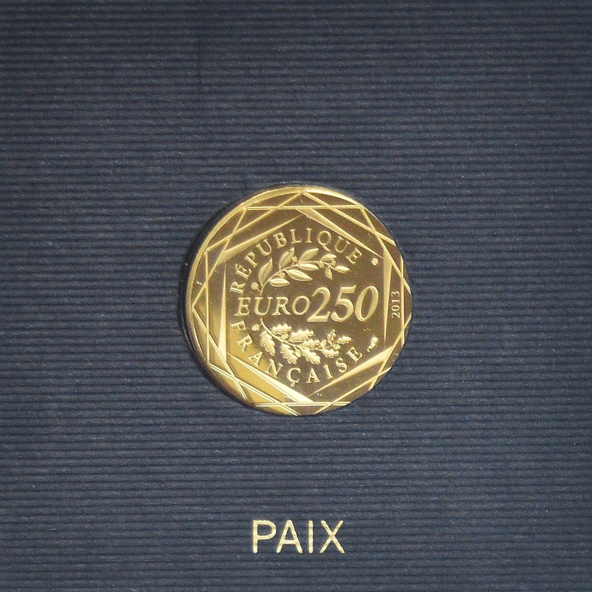 Frankreich, Monnaie de Paris, 250 Euro, Paix, 2013, Paris, BE, STGL, Gold