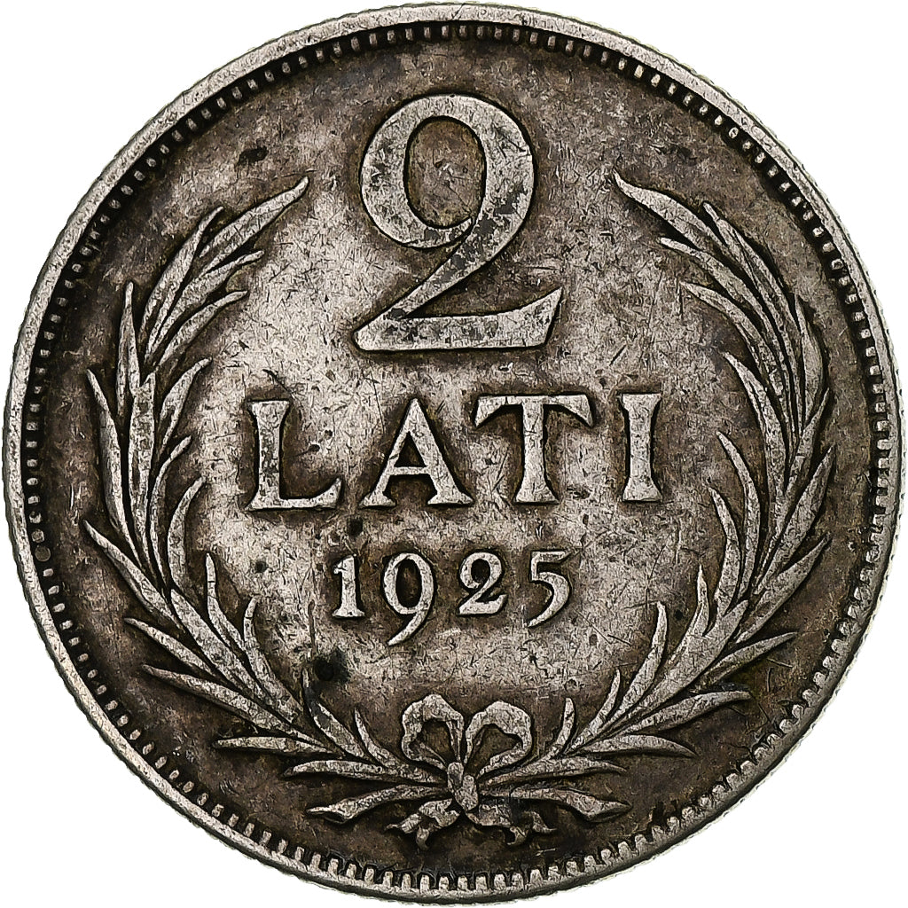 Coin, Latvia, 2 Lati, 1925, EF(40-45), Silver, KM:8