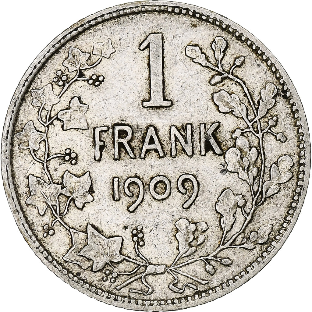 Coin, Belgium, Leopold II, Franc, 1909, VF(30-35), Silver, KM:57.1