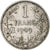 Moneda, Bélgica, Franc, 1909, BC+, Plata, KM:57.1
