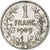 Moneda, Bélgica, Franc, 1909, legende en francais, BC+, Plata, KM:56.1