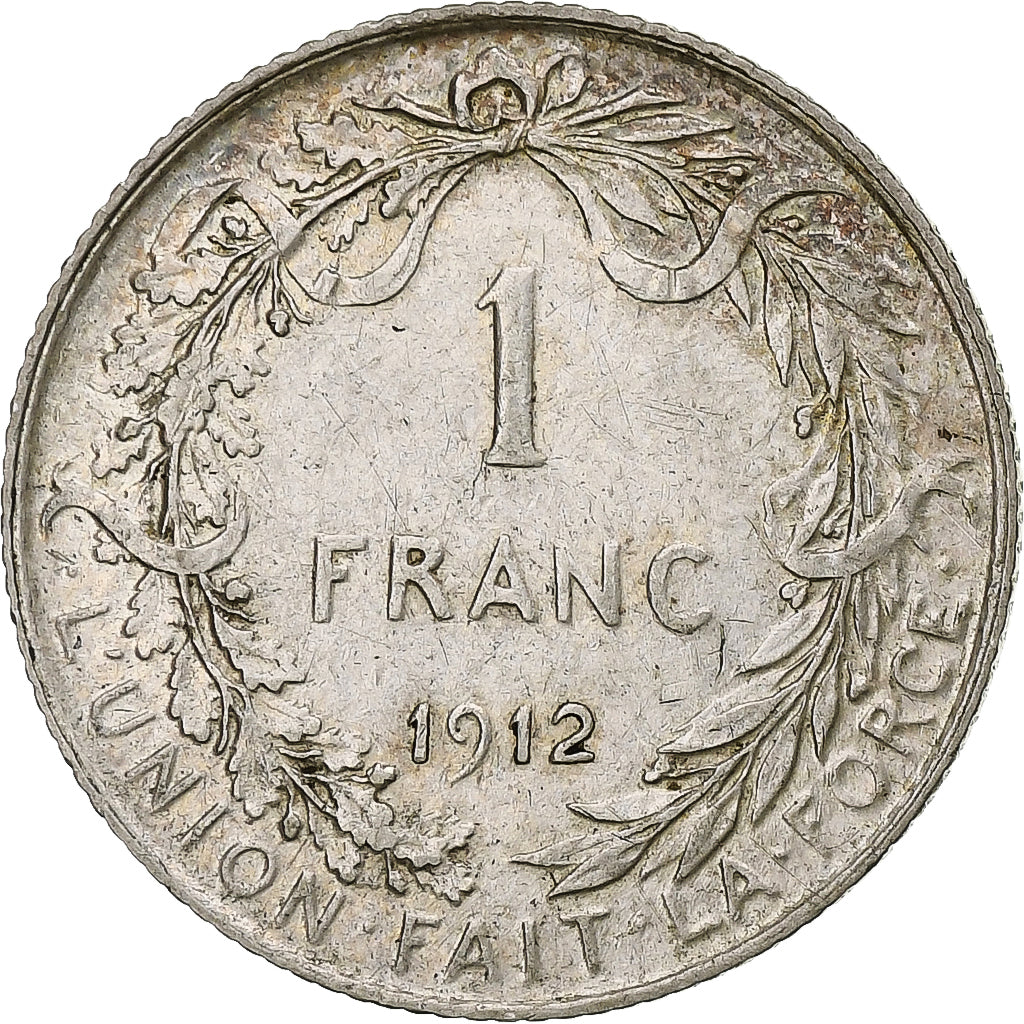 Coin, Belgium, Franc, 1912, VF(30-35), Silver, KM:72