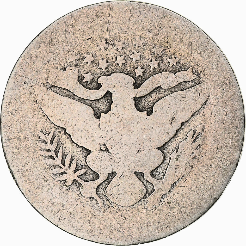 Coin, United States, Barber Quarter, Quarter, 1892, U.S. Mint, Philadelphia