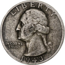 Moneda, Estados Unidos, Washington Quarter, Quarter, 1943, San Francisco