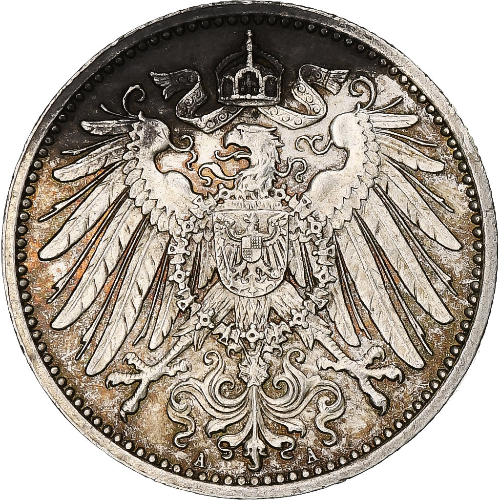 Coin, GERMANY - EMPIRE, Wilhelm II, Mark, 1915, Berlin, AU(55-58), Silver, KM:14