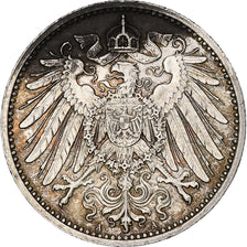 Coin, GERMANY - EMPIRE, Wilhelm II, Mark, 1915, Berlin, AU(55-58), Silver, KM:14