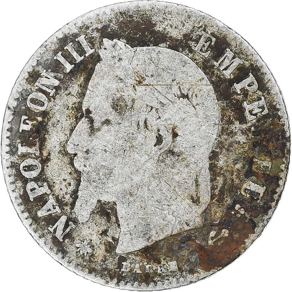 Moneta, Francia, Napoleon III, 20 Centimes, 1866, Paris, B+, Argento, KM:805.1