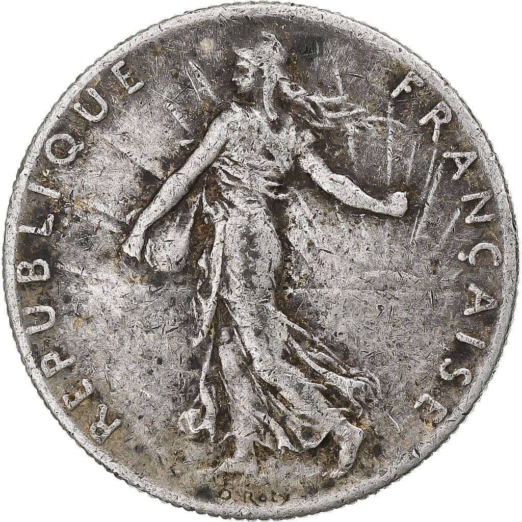 Munten, Frankrijk, Semeuse, 50 Centimes, 1916, Paris, FR+, Zilver, KM:854