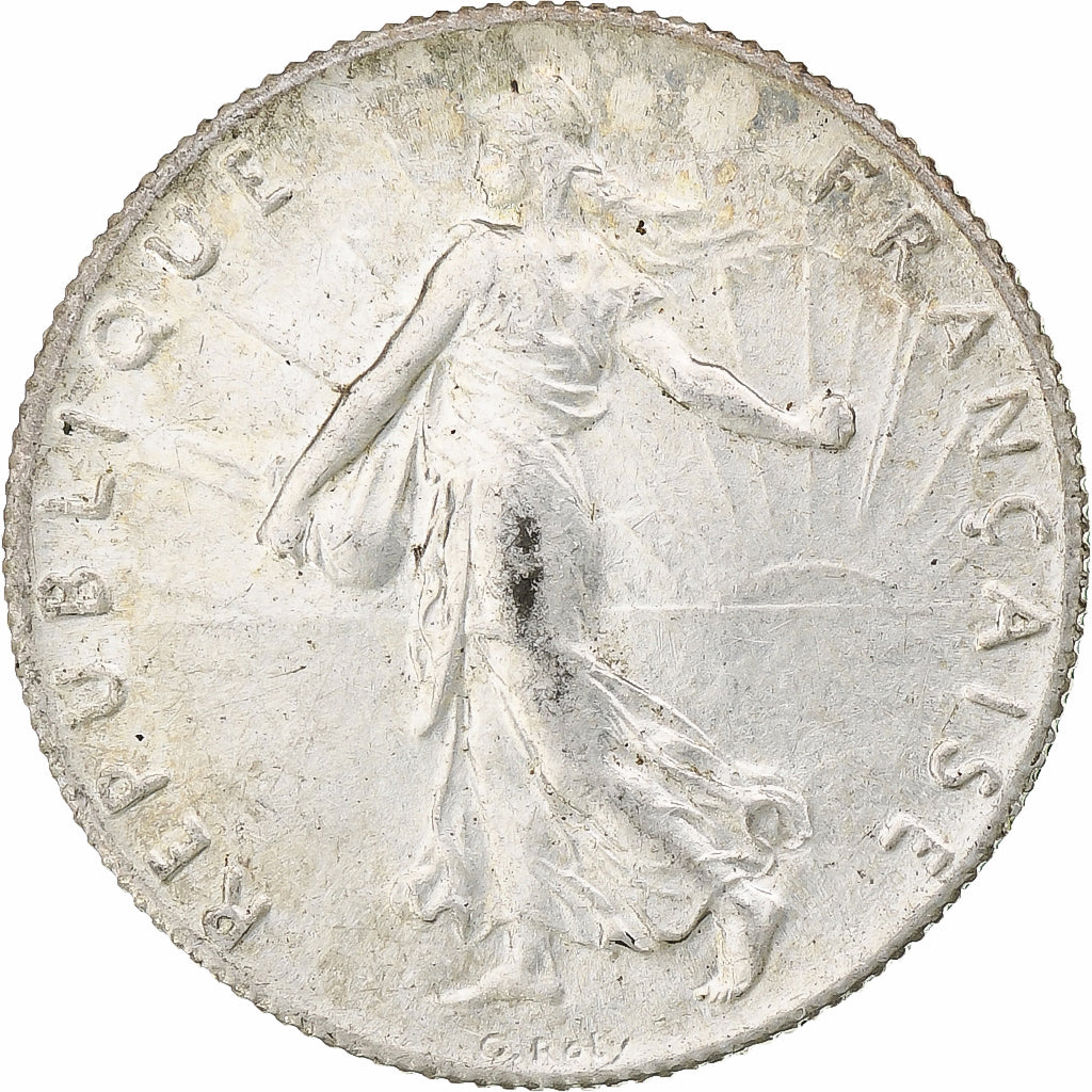 Munten, Frankrijk, Semeuse, 50 Centimes, 1913, Paris, ZF+, Zilver, KM:854