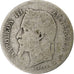 Moneda, Francia, Napoleon III, 50 Centimes, 1865, Strasbourg, BC, Plata