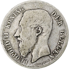 Coin, Belgium, Leopold II, 50 Centimes, 1898, VF(20-25), Silver