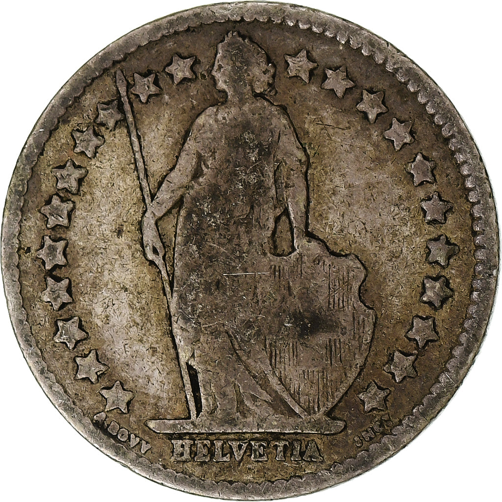 Munten, Zwitserland, 1/2 Franc, 1907, Bern, FR, Zilver, KM:23