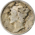 Moneta, USA, Mercury Dime, Dime, 1917, U.S. Mint, Philadelphia, EF(40-45)