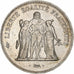 Moneta, Francja, Hercule, 50 Francs, 1974, Avers 20 francs, AU(55-58), Srebro