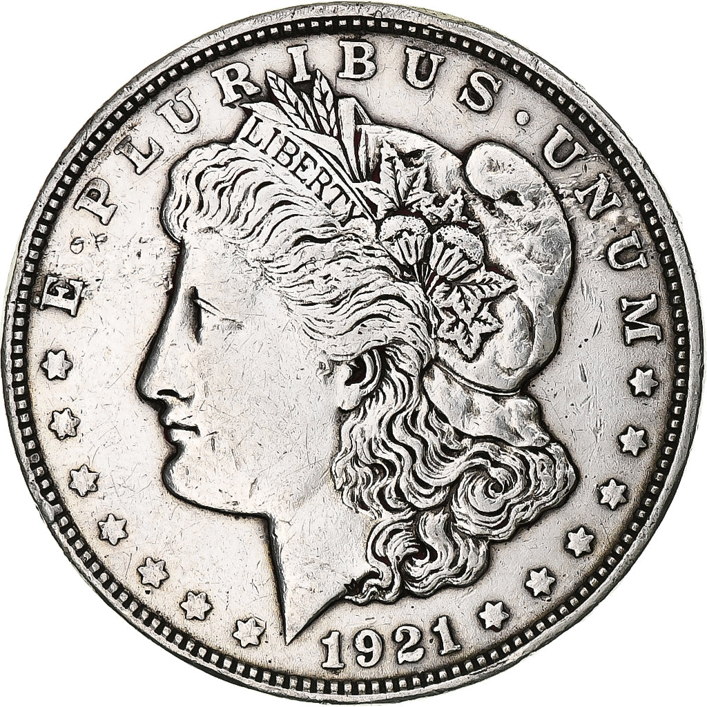 Coin, United States, Morgan Dollar, Dollar, 1921, U.S. Mint, Denver, VF(20-25)