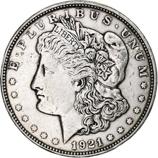 Coin, United States, Morgan Dollar, Dollar, 1921, U.S. Mint, Denver, VF(20-25)