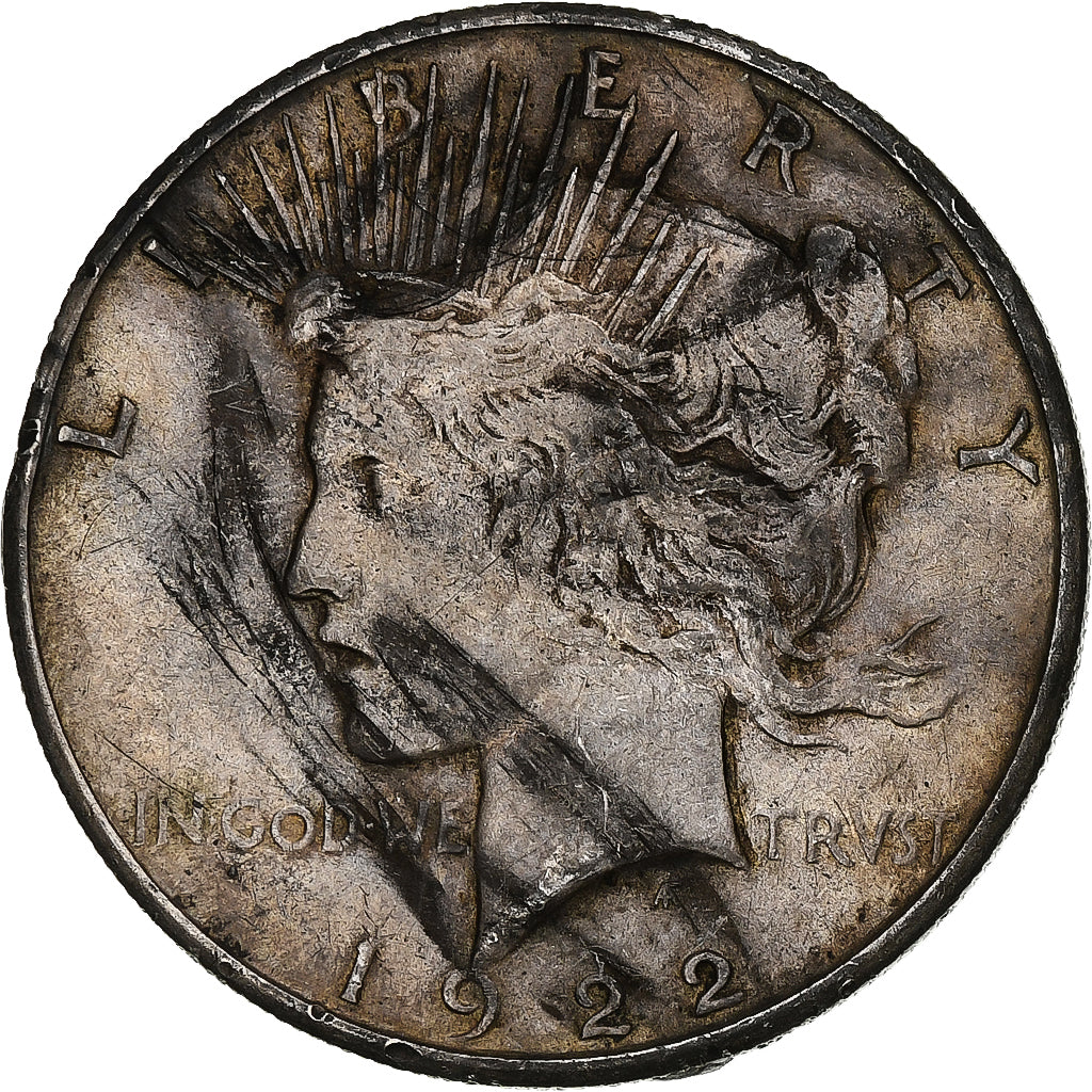 Coin, United States, Peace, Dollar, 1922, San Francisco, VF(20-25), Silver