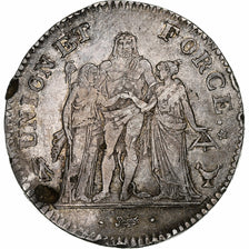 Coin, France, Union et Force, 5 Francs, An 5, 1796, Bordeaux, VF(20-25), Silver