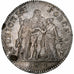 Coin, France, Union et Force, 5 Francs, An 5, 1796, Bordeaux, VF(20-25), Silver