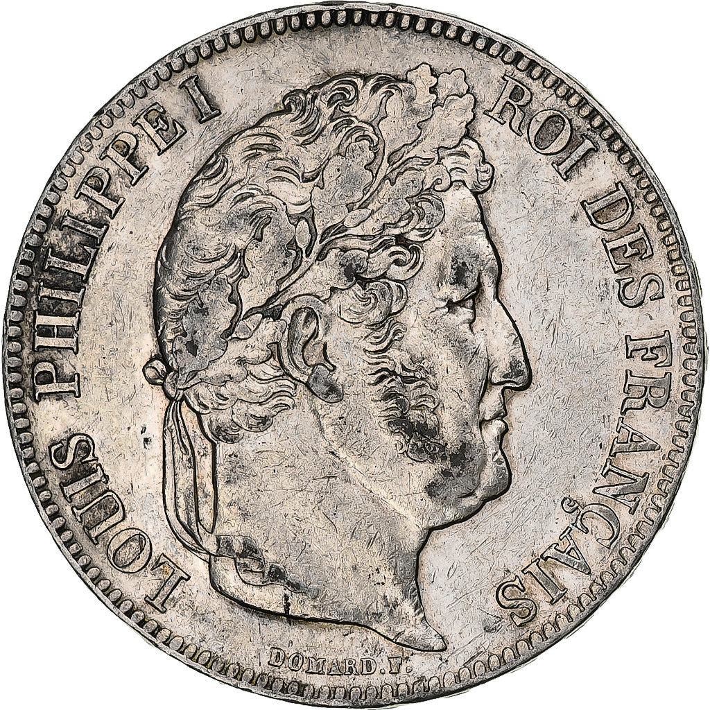 Moneta, Francia, Louis-Philippe, 5 Francs, 1835, Lille, BB+, Argento, KM:749.13
