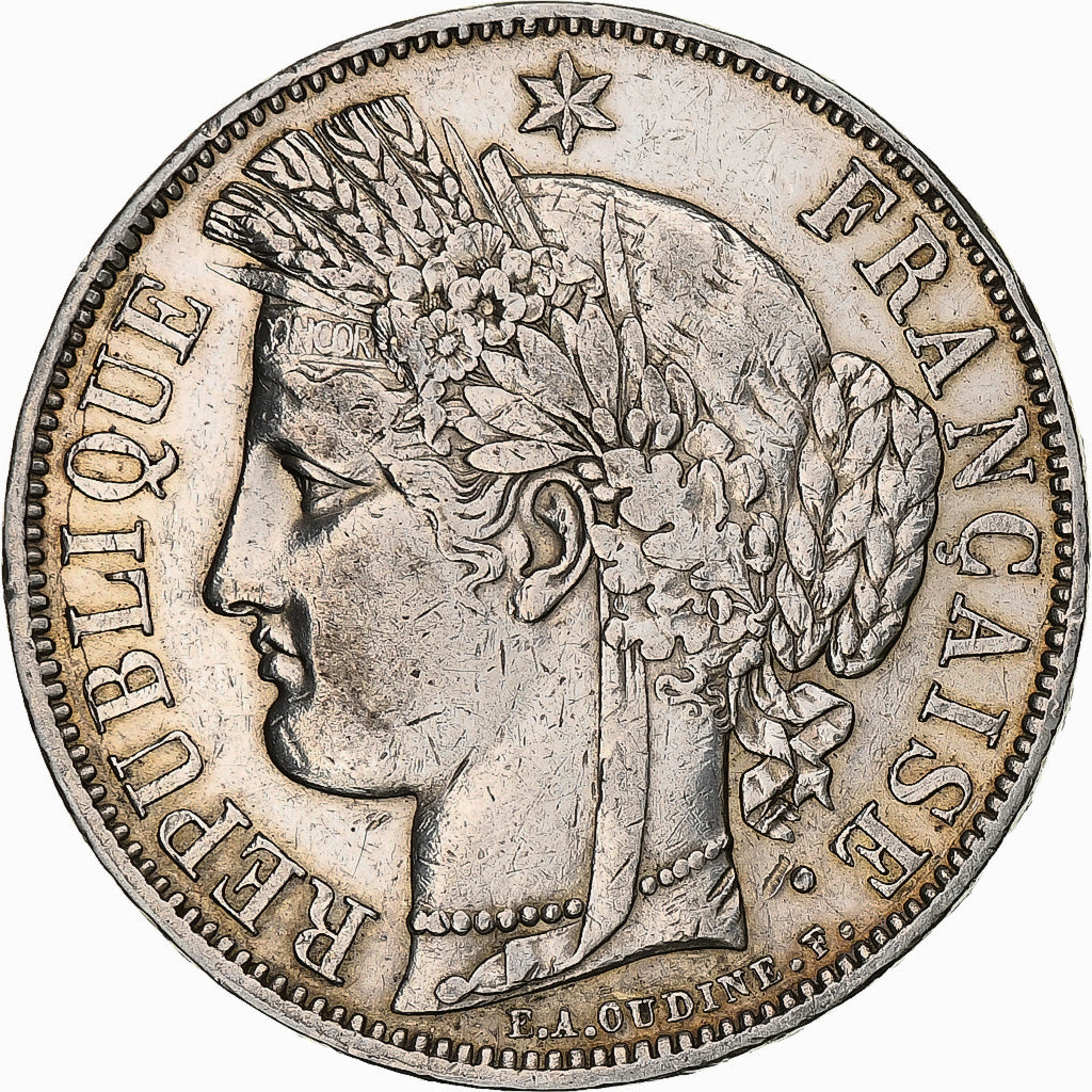Coin, France, Cérès, 5 Francs, 1851, Paris, EF(40-45), Silver, KM:761.1