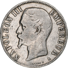 Munten, Frankrijk, Napoleon III, 5 Francs, 1856, Paris, FR, Zilver, KM:782.1