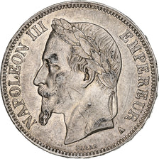 Moneta, Francia, Napoleon III, 5 Francs, 1868, Paris, BB, Argento, KM:799.1