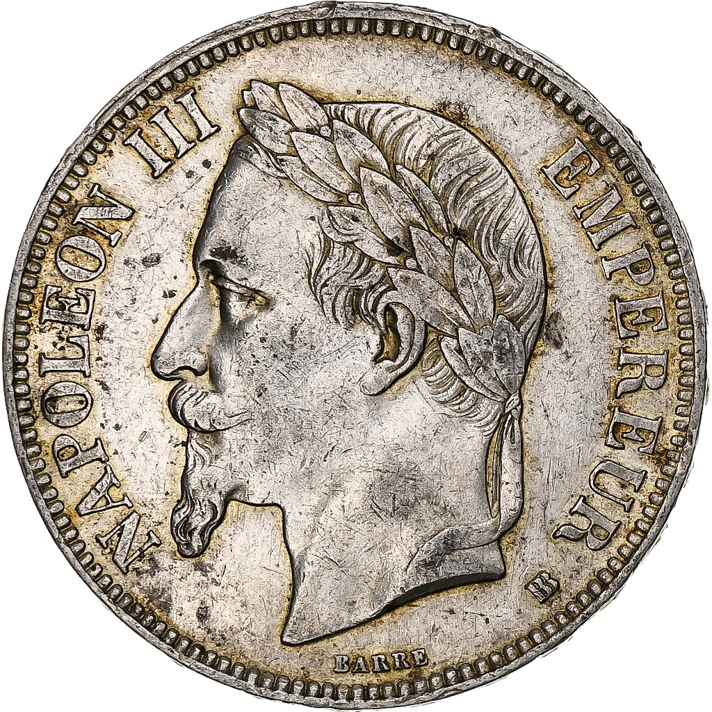 Coin, France, Napoléon III, 5 Francs, 1868, Strasbourg, EF(40-45), Silver