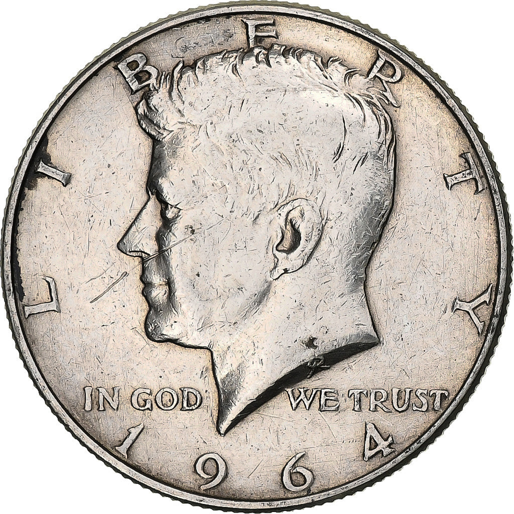 Munten, Verenigde Staten, John F. Kennedy, Half Dollar, 1964, Philadelphia, ZF+