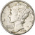 USA, Dime, Mercury Dime, 1945, U.S. Mint, Srebro, EF(40-45), KM:140