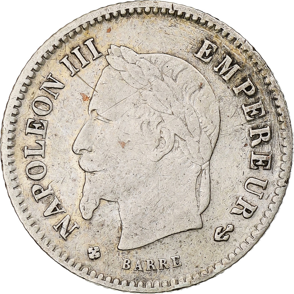 Monnaie, France, Napoleon III, 20 Centimes, 1867, Strasbourg, TTB, Argent